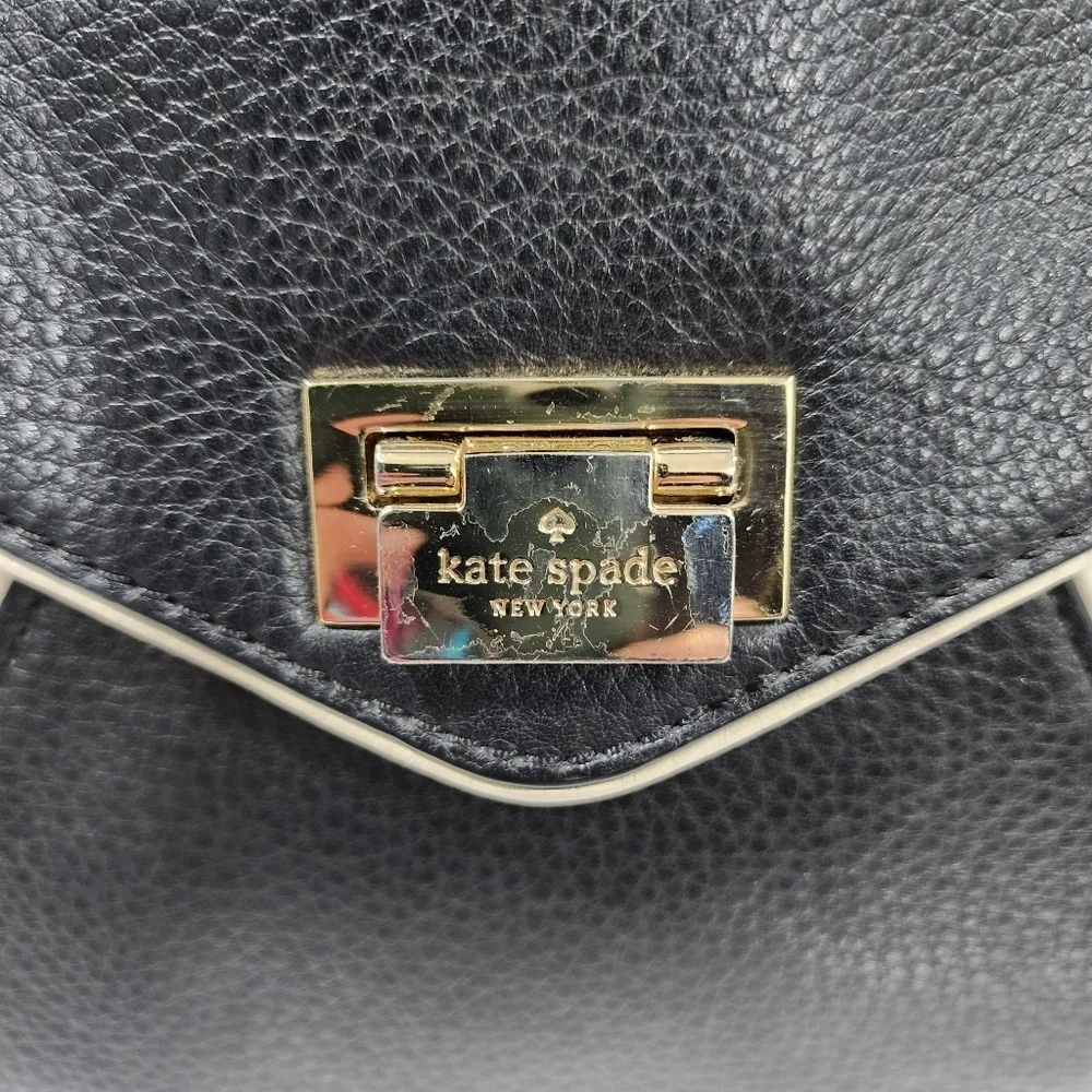 KATE SPADE PEBBLE LEATHER COLOR BLOCK SATCHEL